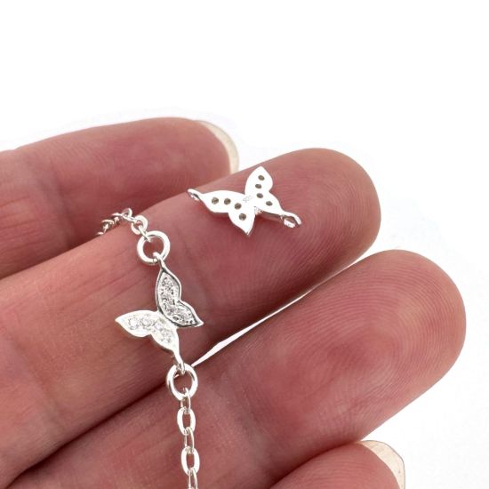 wholesale sterling silver jewelry making supplies -butterfly charms