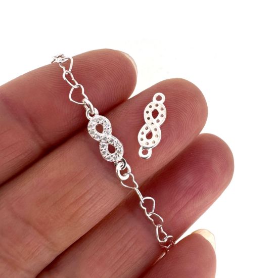 wholesale sterling silver jewelry making supplies -infinity charms