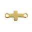 Gold Covered .925 Sterling Silver Cross Connector Charm 