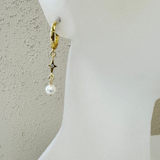 jewelry MAKING supply -sterling silver northstar cross connectors