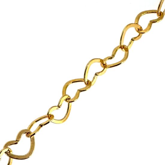Wholesale 14K Gold Filled Bulk Chain - Flat Heart Chain - 4.5 x 2.7mm (sold per foot)