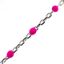 Wholesale 925 Sterling Silver Cable Chain with Pink Enamel Link - Bulk Chain by the Foot 