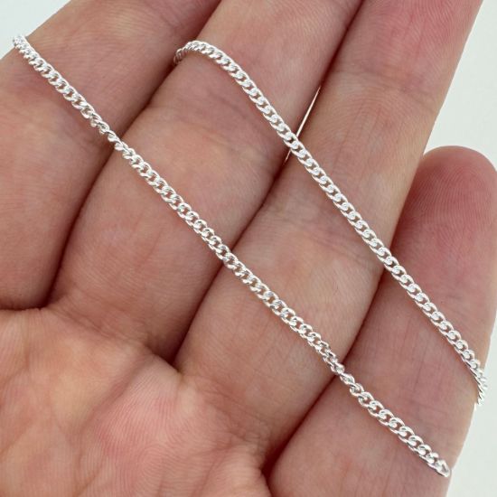 Wholesale Sterling Silver Curb Chain By the Foot | AZ Findings; Wholesale Chains By The Foot