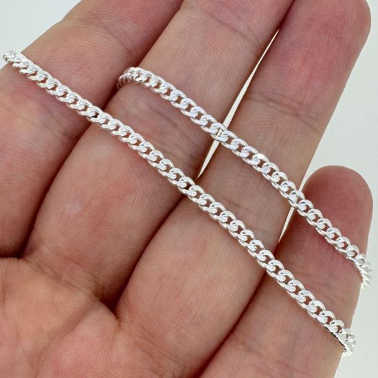 Wholesale Sterling Silver Curb Chain By the Foot | AZ Findings; Wholesale Chains By The Foot
