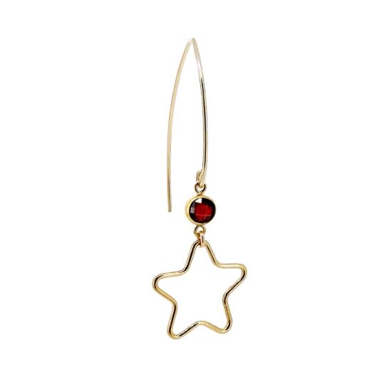 Wholesale Drop Birthstone Earrings with Star Gold Filled Earrings Wholesale Bulk Birthstone earrings
