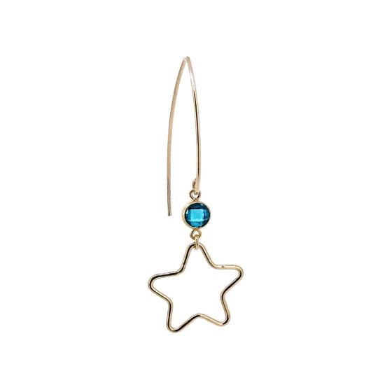 Wholesale Drop Birthstone Earrings with Star Gold Filled Earrings Wholesale Bulk Birthstone earrings