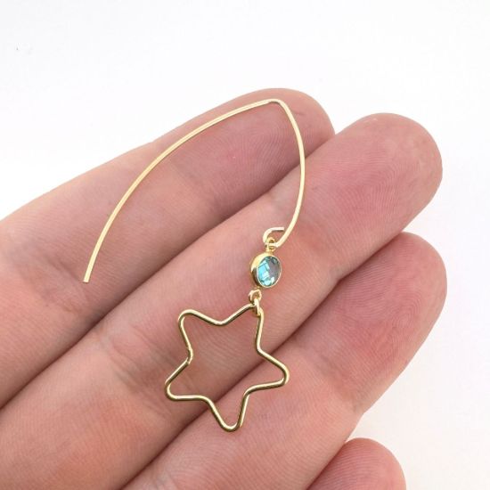 Wholesale Drop Birthstone Earrings with Star Gold Filled Earrings Wholesale Bulk Birthstone earrings