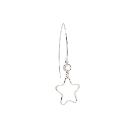 Wholesale Drop Birthstone Earrings with Star Sterling Silver Earrings Wholesale Bulk Birthstone earrings