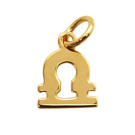 Wholesale Gold Over Sterling Silver Horoscope Charms, Zodiac Sign Pendants (1 pc)