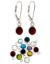 Wholesale Sterling Silver Fancy Lever Back with 6mm Bezel Birthstone Earrings