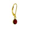 Wholesale Gold over Sterling Silver Lever Back Earrings with 6mm Round Bezel Birthstone 