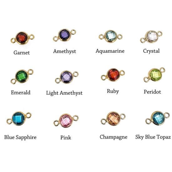 Wholesale 14K Gold Filled Fancy 4mm AAA CZ Bezel Birthstone and Star Drop Earrings  