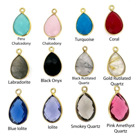 Wholesale Gold over Sterling Silver Fancy Textured Bar Earrings  with 14mm Bezel Teardrop Birthstone