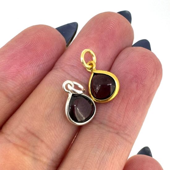 Wholesale Retail Ready Necklace Charm Bar Kit - Tiny Heart Natural Birthstone - Pendant Kit #1