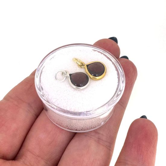 Wholesale Retail Ready Necklace Charm Bar Kit - Tiny Heart Natural Birthstone - Pendant Kit #1