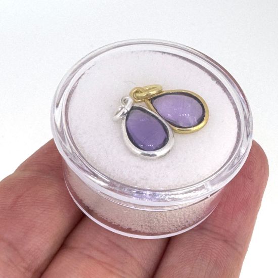 Wholesale Retail Ready Necklace Charm Bar Kit - Tiny Teardrop Natural Birthstone - Pendant Kit #2