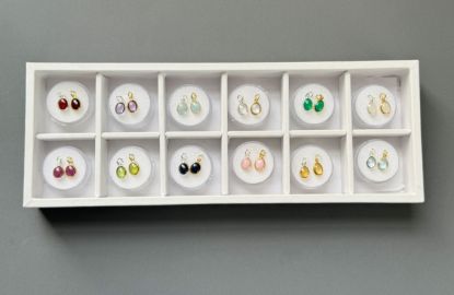 Wholesale Retail Ready Necklace Charm Bar Kit - Tiny Oval Natural Birthstone - Pendant Kit #3