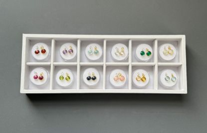 Wholesale Retail Ready Necklace Charm Bar Kit - Tiny Round Natural Birthstone - Pendant Kit #4