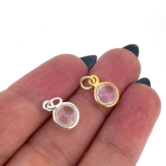 Wholesale Retail Ready Necklace Charm Bar Kit - Tiny Round Natural Birthstone - Pendant Kit #4