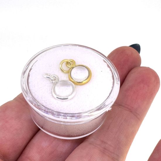 Wholesale Retail Ready Necklace Charm Bar Kit - Tiny Round Natural Birthstone - Pendant Kit #4