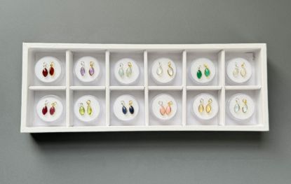 Wholesale Retail Ready Necklace Charm Bar Kit - Tiny Marquise Natural Birthstone - Pendant Kit #5