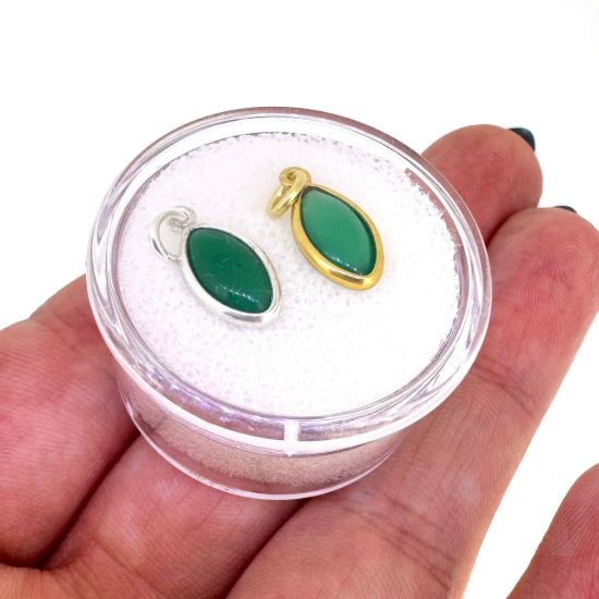 Wholesale Retail Ready Necklace Charm Bar Kit - Tiny Marquise Natural Birthstone - Pendant Kit #5