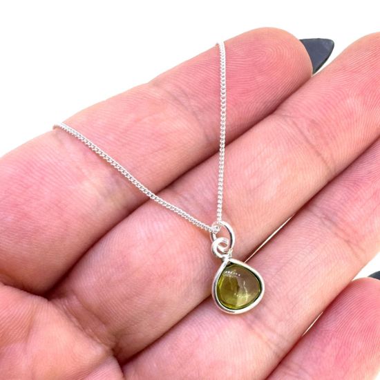 Wholesale Retail Ready Necklace Charm Bar Kit - Tiny Heart Natural Birthstone - Pendant Kit #1