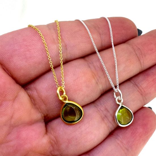 Wholesale Necklace Charm Bar Kit - Tiny Heart Natural Birthstone - Pendant Kit #1