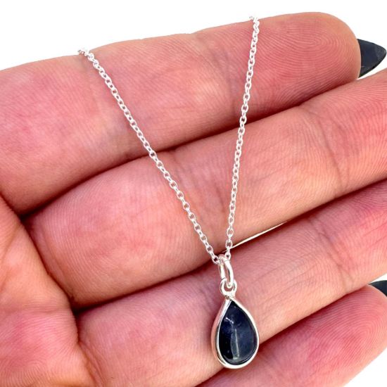 Wholesale Retail Ready Necklace Charm Bar Kit - Tiny Teardrop Natural Birthstone - Pendant Kit #2