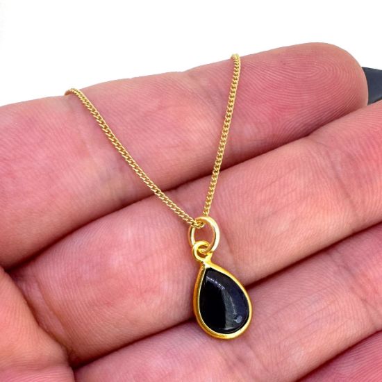 Wholesale Retail Ready Necklace Charm Bar Kit - Tiny Teardrop Natural Birthstone - Pendant Kit #2