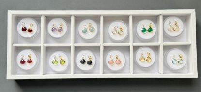 Wholesale Retail Ready Necklace Charm Bar Kit - Tiny Heart Natural Birthstone - Pendant Kit #1
