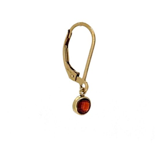 Wholesale 14K Gold Filled 4mm AAA CZ Bezel Birthstone Leverback Earrings 