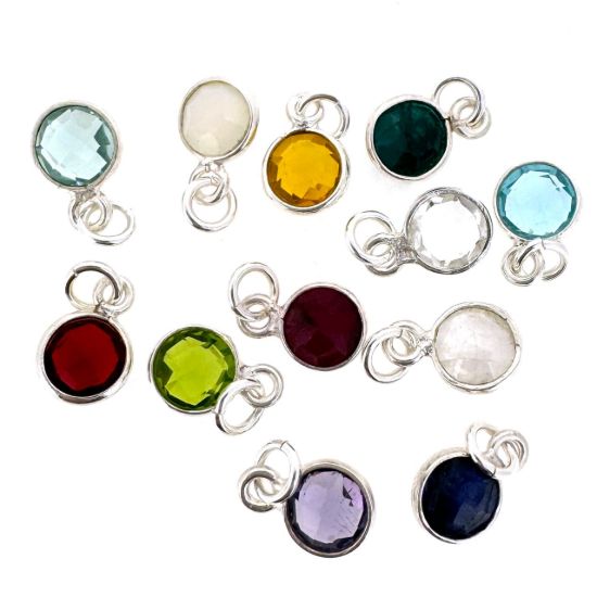 Wholesale Retail Ready Necklace Charm Bar Kit - 6mm Tiny Round Bezel - Pendant Kit #7
