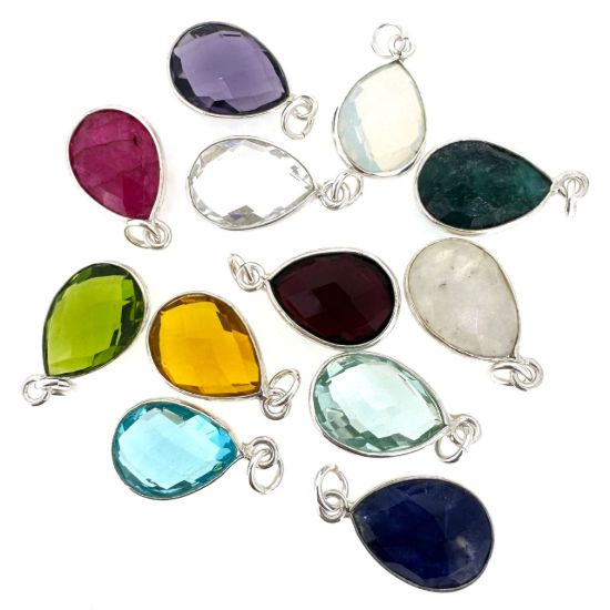 Wholesale Retail Ready Necklace Charm Bar Kit - 10*14 Small Teardrop Bezel - Pendant Kit #9