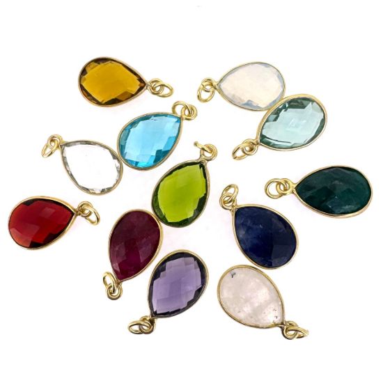 Wholesale Retail Ready Necklace Charm Bar Kit - 10*14 Small Teardrop Bezel - Pendant Kit #9