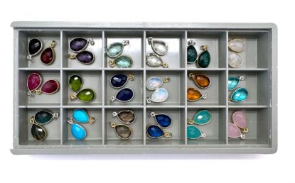 Wholesale Retail Ready Necklace Charm Bar Kit - 10*14 Small Teardrop Bezel - Pendant Kit #9