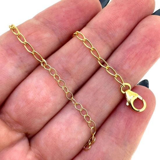 Wholesale 1/20 14K Gold Filled Finished Adjustable Curb Chain Jewelry - Diamond Cut Curb Chain