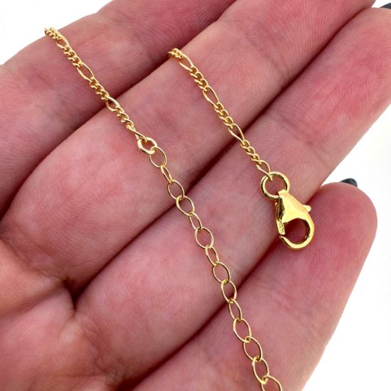 Wholesale 1/20 14K Gold Filled Finished Adjustable Figaro Chain Jewelry - 1.4mm Figaro Chain