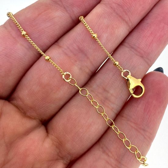 Wholesale 1/20 14K Gold Filled Finished Adjustable Satellite Chain Jewelry - Ball Satellite Curb Chain