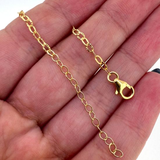 Wholesale 1/20 14K Gold Filled Finished Adjustable Cable Chain Jewelry - Textured Cable Chain