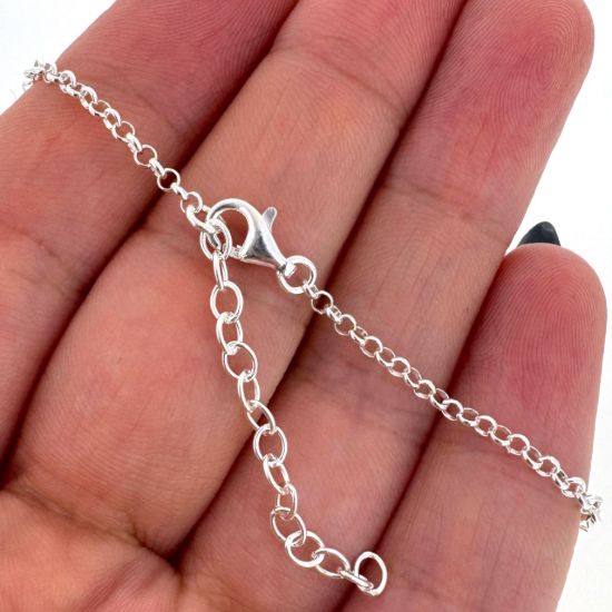 Wholesale 925 Sterling Silver Finished Adjustable Rolo Chain Jewelry - 2mm Rolo Chain