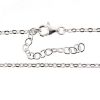 Wholesale 925 Sterling Silver Finished Adjustable Flat Cable Chain Jewelry - 2mm Small Flat Cable Chain