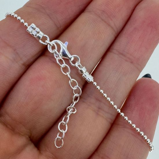 Wholesale 925 Sterling Silver Finished Adjustable Chain Jewelry - 1.2mm Ball Chain