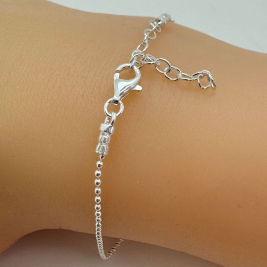 Wholesale 925 Sterling Silver Finished Adjustable Chain Jewelry - 1.2mm Ball Chain