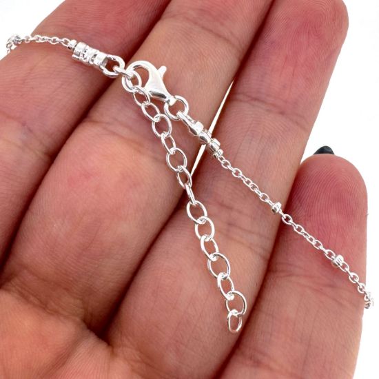 Wholesale 925 Sterling Silver Finished Adjustable Satellite Chain Jewelry - Ball Satellite Chain