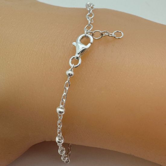 Wholesale 925 Sterling Silver Finished Adjustable Satellite Chain Jewelry - 2.5mm Ball Satellite Chain