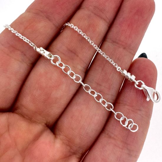 Wholesale 925 Sterling Silver Finished Adjustable Flat Cable Chain Jewelry - Small Flat Cable Chain