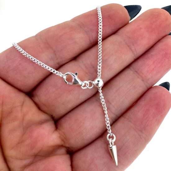 Wholesale 925 Sterling Silver Adjustable Chain Necklace - 1.5mm Curb Chain - Adjustable up to 22"