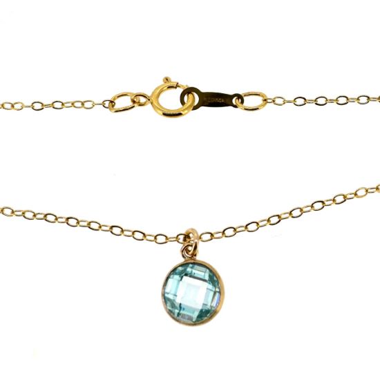 Wholesale 1/20 14k Gold Filled Fancy 6mm Birthstone Necklace - 18"