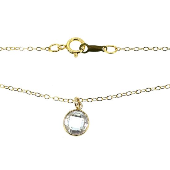 Wholesale 1/20 14k Gold Filled Fancy 6mm Birthstone Necklace - 18"